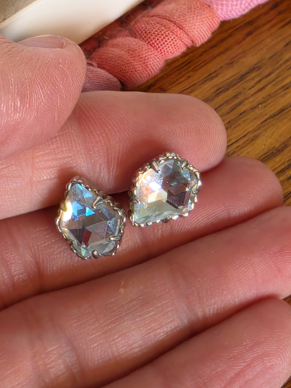 Kendra Scott Iridescent Teardrop Crystal Stud Earrings
